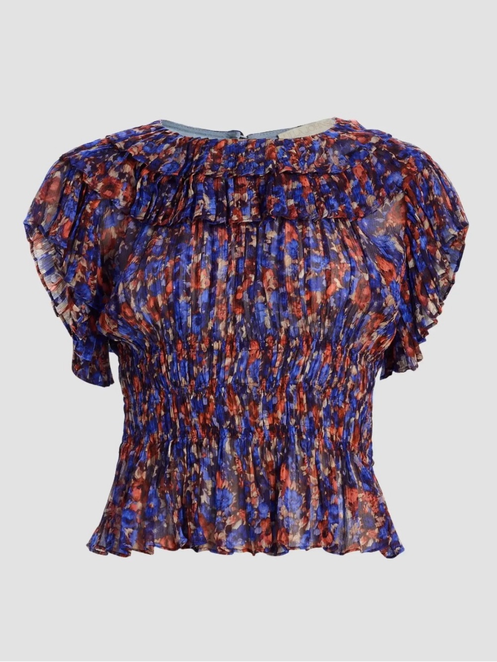 Ulla Johnson Athene Smocked Top, NWT, SZ 10 in violet